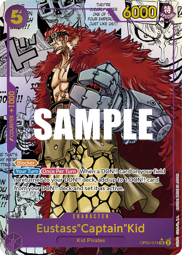 Eustass “Captain” Kid (OP05-074) OP05 Manga Rare