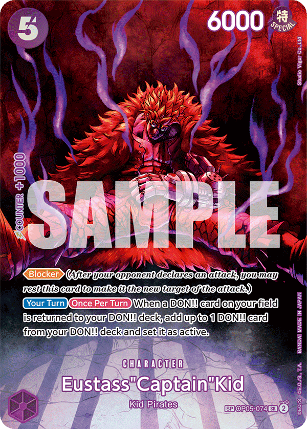 Eustass “Captain” Kid (OP05-074) OP07 Special Rare (SP)