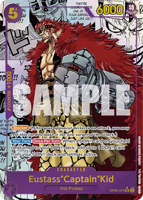 Eustass “Captain” Kid (OP05-074) PRB01 Manga Rare