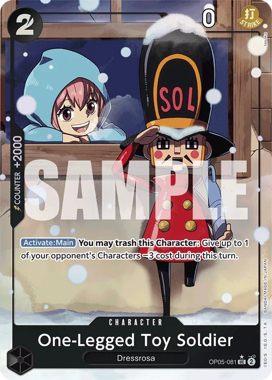One-Legged Toy Soldier (OP05-081) PRB01 Alternate Art (AA)