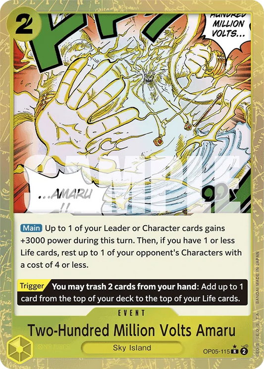 Two-Hundred Million Volts Amaru (OP05-115) PRB01 Alternate Art (AA)