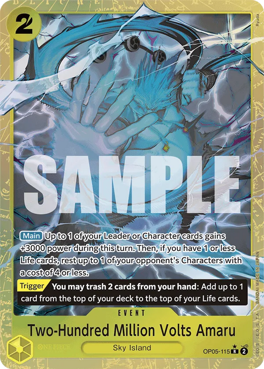 Two-Hundred Million Volts Amaru (OP05-115) PRB01 Alternate Art (AA)