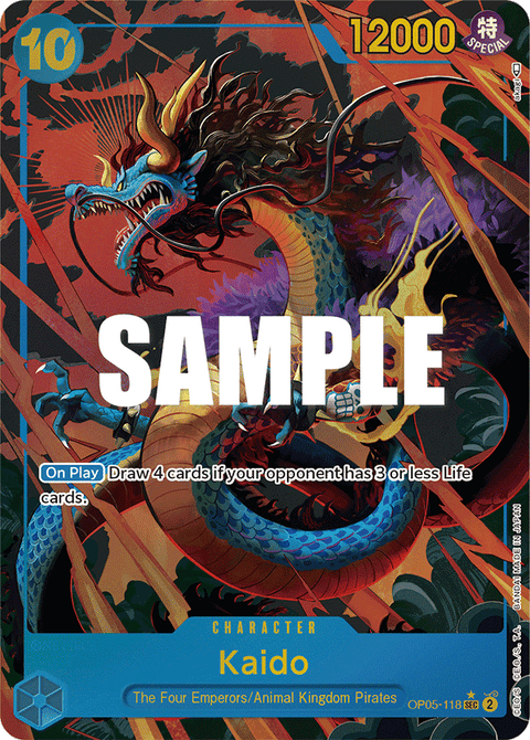Kaido (OP05-118) OP05 Secret Rare (SEC) Alt Art (AA)