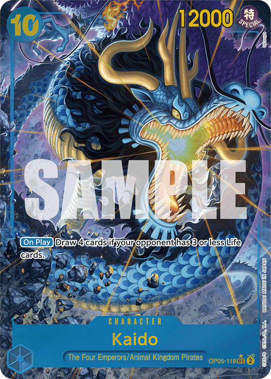 Kaido (OP05-118) PRB01 Secret Rare (SEC) Alt Art (AA)