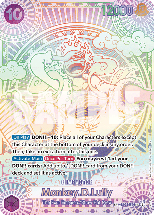 Monkey D. Luffy (OP05-119) OP11 Silver Special Rare (SP)