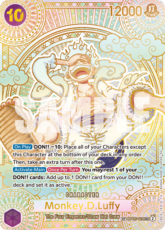 Monkey D. Luffy (OP05-119) OP11 Golden Special Rare (SP)