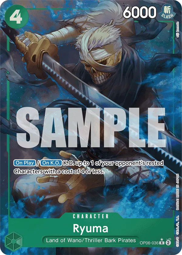Ryuma (OP06-036) PRB01 Alternate Art (AA)