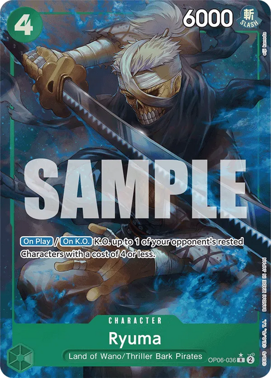 Ryuma (OP06-036) PRB01 Alternate Art (AA)