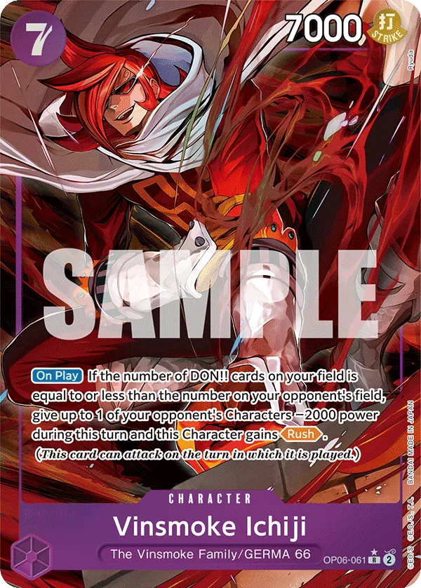 Vinsmoke Ichiji (OP06-061) OP06 Alternate Art (AA)