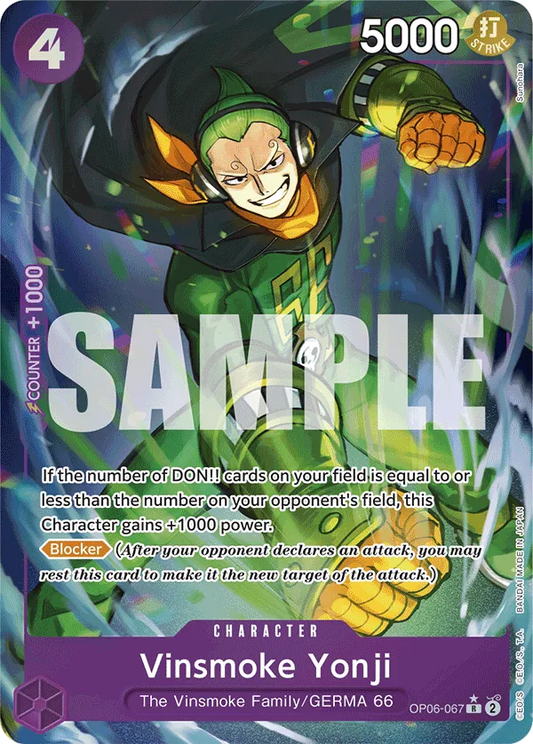 Vinsmoke Yonji (OP06-067) PRB01 Alternate Art (AA)