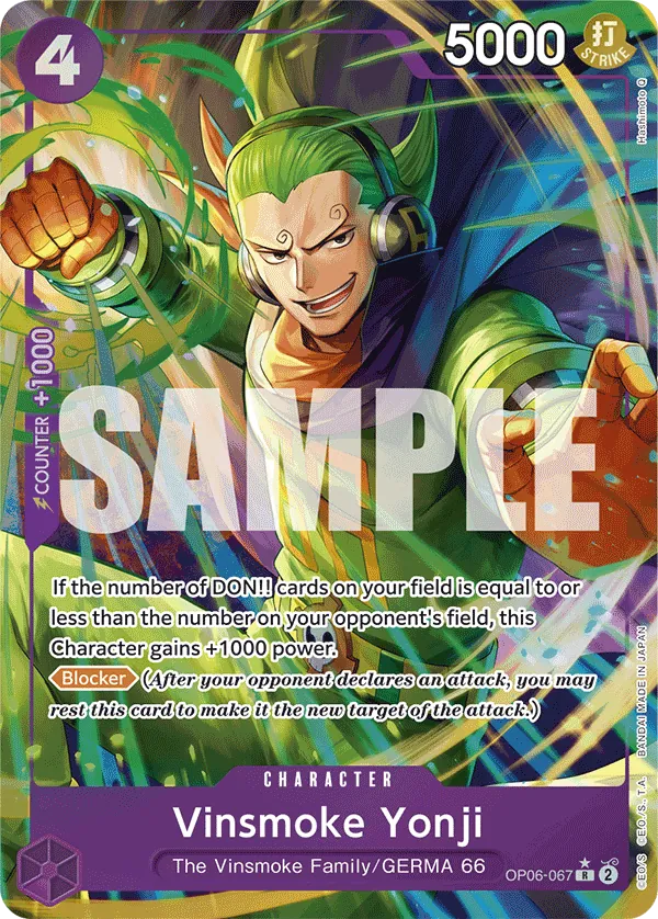 Vinsmoke Yonji (OP06-067) PRB01 Alternate Art (AA)