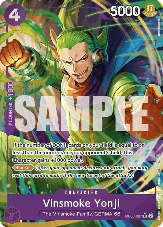 Vinsmoke Yonji (OP06-067) PRB01 Alternate Art (AA)