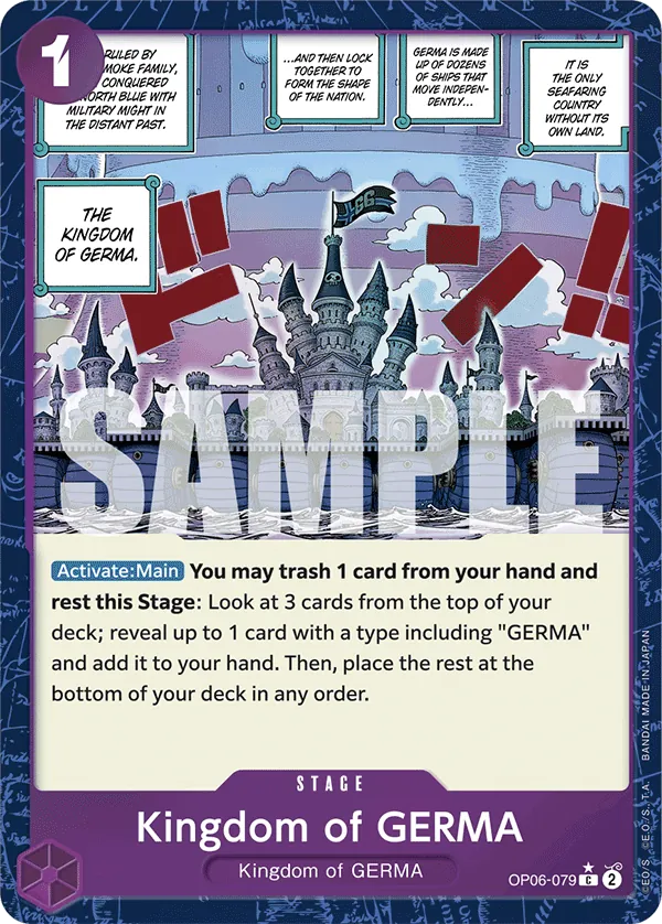 Kingdom of GERMA (OP06-079) PRB01 Alternate Art (AA)