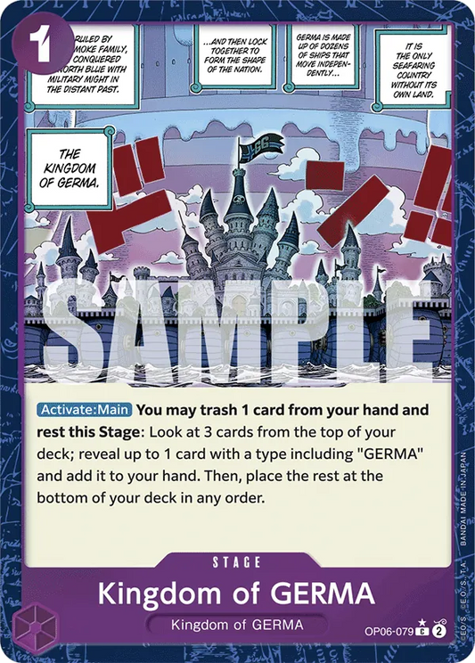 Kingdom of GERMA (OP06-079) PRB01 Alternate Art (AA)