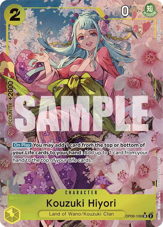 Kouzuki Hiyori (OP06-106) PRB01 Alternate Art (AA)