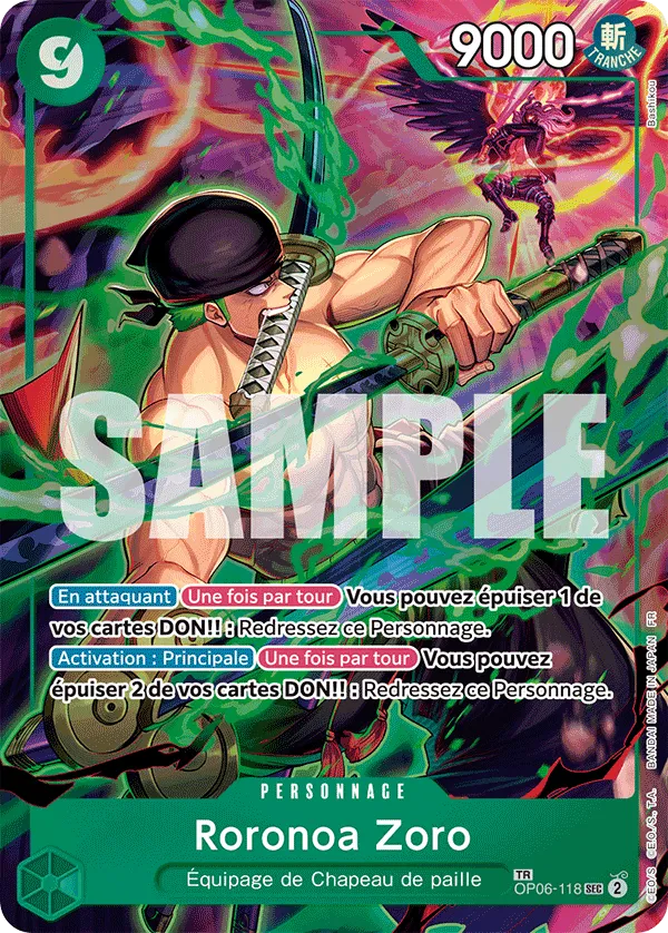 Roronoa Zoro (OP06-118) French OP11 Treasure Rare
