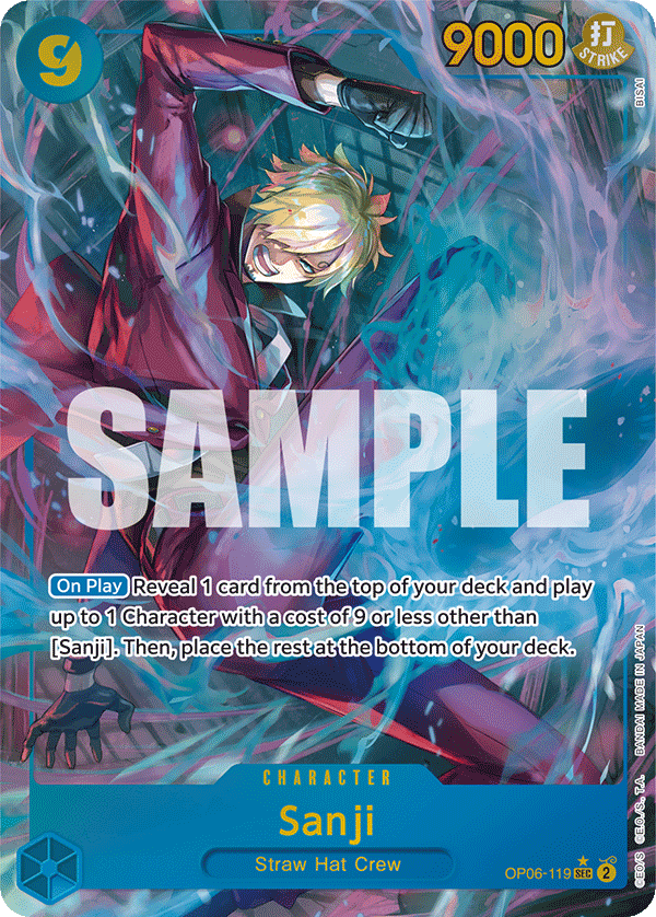 Sanji (OP06-119) OP06 Secret Rare (SEC) Alt Art (AA)