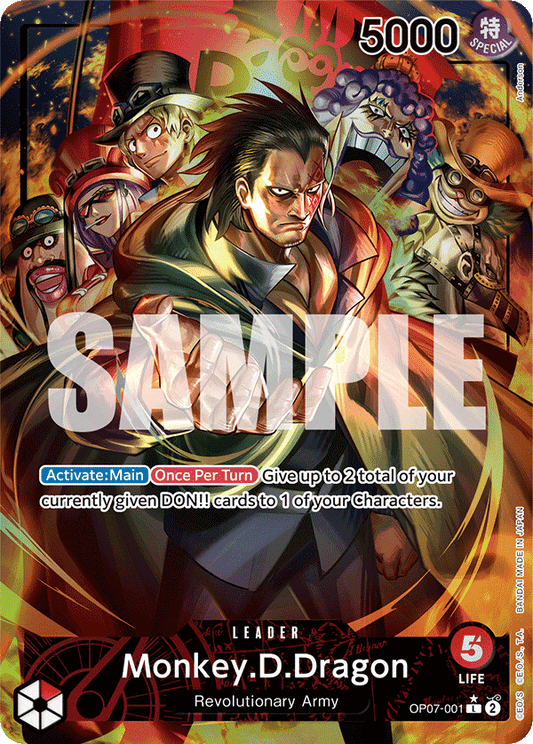 Monkey D. Dragon (OP07-001) OP07 Leader Alt Art (AA)
