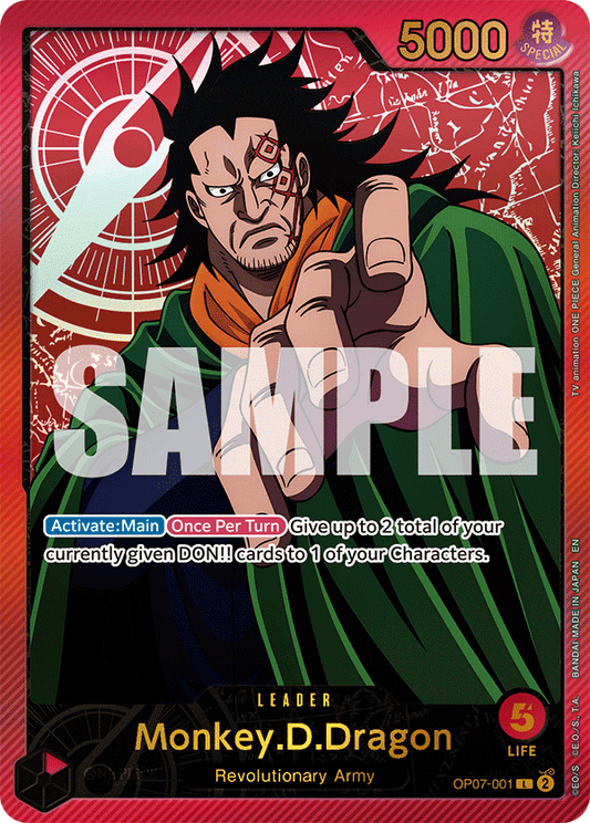 Monkey D. Dragon (OP07-001) EB02 Leader Alt Art (AA)
