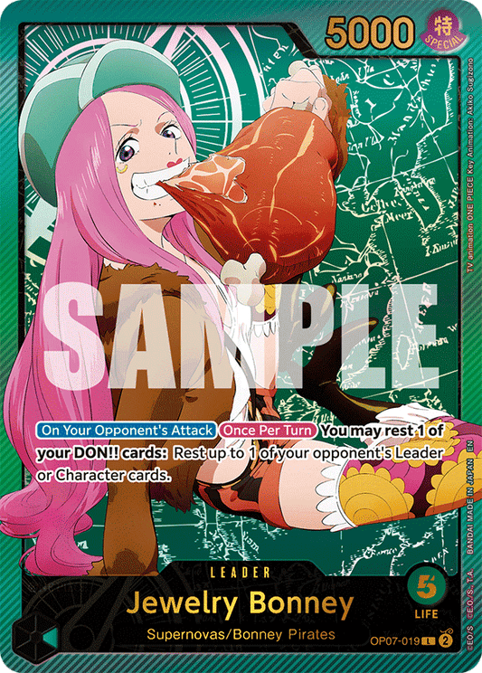 Jewelry Bonney (OP07-019) EB02 Leader Alt Art (AA)