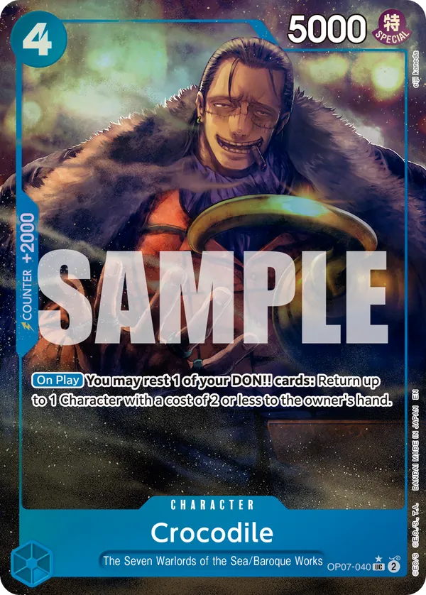 Crocodile (OP07-040) PRB02 Alternate Art (AA)