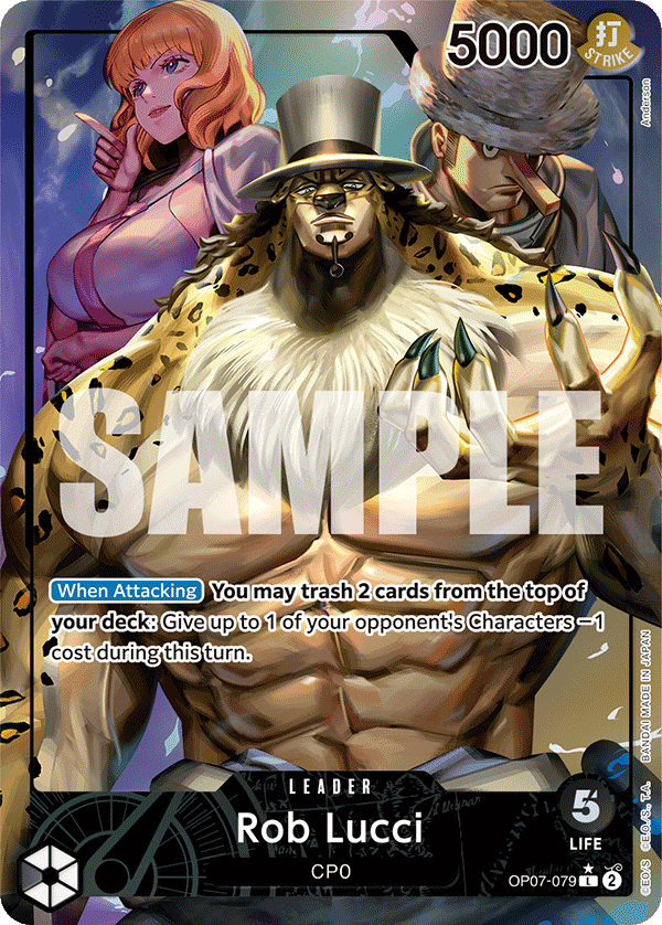 Rob Lucci (OP07-079) OP07 Leader Alt Art (AA)