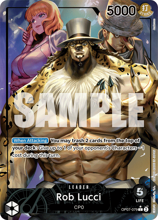 Rob Lucci (OP07-079) OP07 Leader Alt Art (AA)