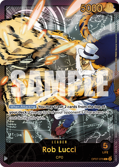 Rob Lucci (OP07-079) EB02 Leader Alt Art (AA)