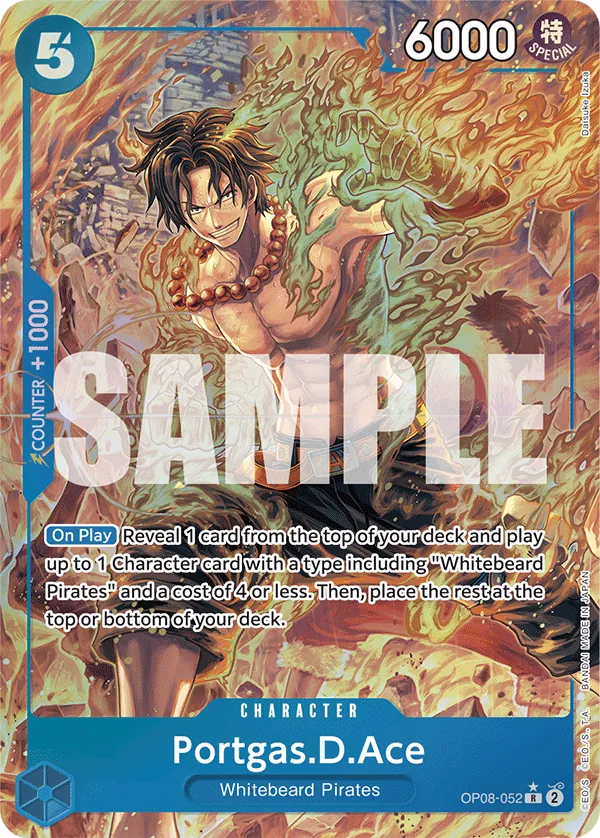 Portgas.D.Ace (OP08-052) OP08 Alternate Art (AA)