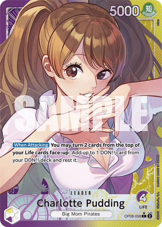 Charlotte Pudding (OP08-058) OP08 Leader Alt Art (AA)
