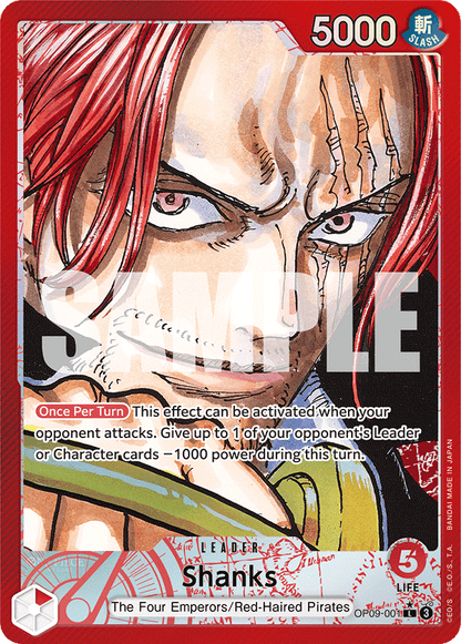 “Red-Haired” Shanks (OP09-001) OP09 Leader Alt Art (AA)