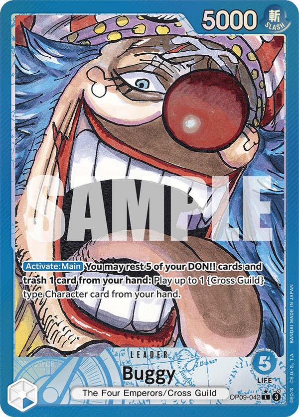 Buggy the Clown (OP09-042) OP09 Leader Alt Art (AA)