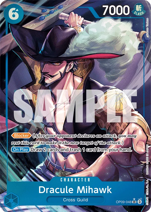 Dracule Mihawk (OP09-048) OP09 Alternate Art (AA)