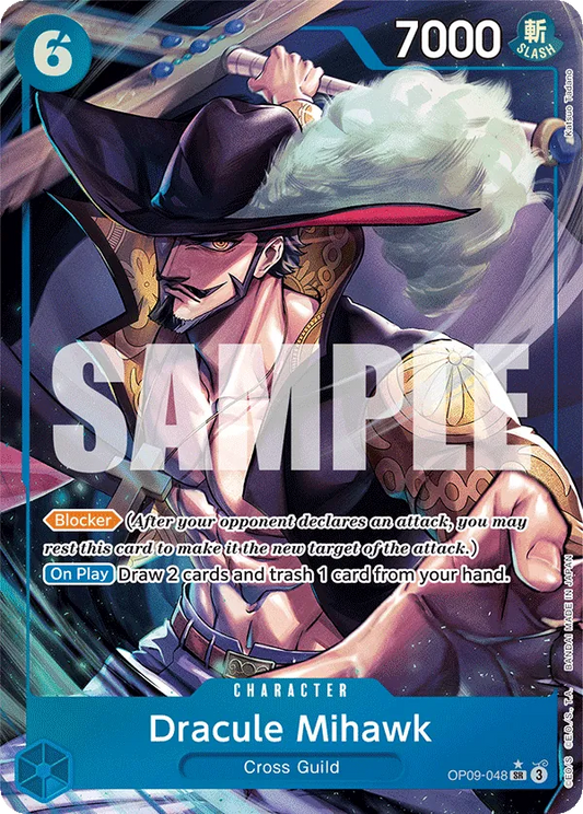 Dracule Mihawk (OP09-048) OP09 Alternate Art (AA)