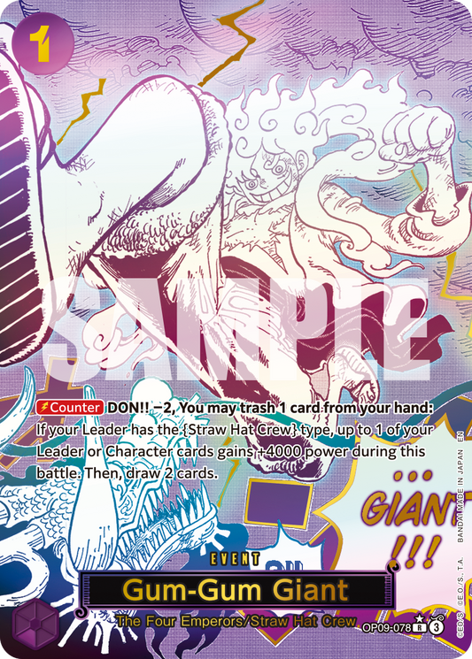 Gum-Gum Giant / Luffy (OP09-078) PRB02 Special Rare (SP)