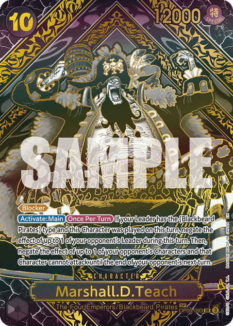 Marshall D. Teach (OP09-093) OP12 Golden Special Rare (SP)