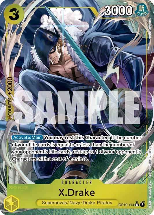 X.Drake (OP10-114) PRB02 Alternate Art (AA)