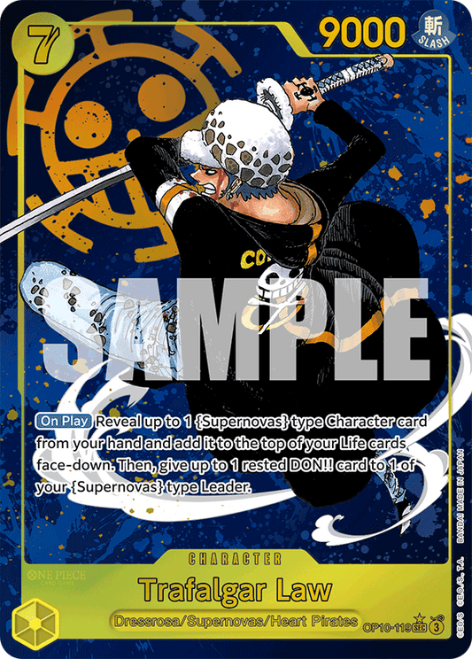 Trafalgar D. Law (OP10-119) OP10 Secret Rare (SEC) Alt Art (AA)
