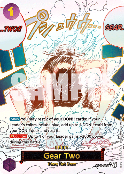 Gear Two (OP11-080) OP11 Event Manga Rare