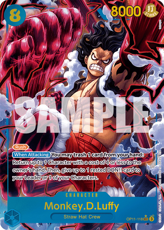 Monkey D. Luffy (OP11-118) OP11 Secret Rare (SEC) Alt Art (AA)
