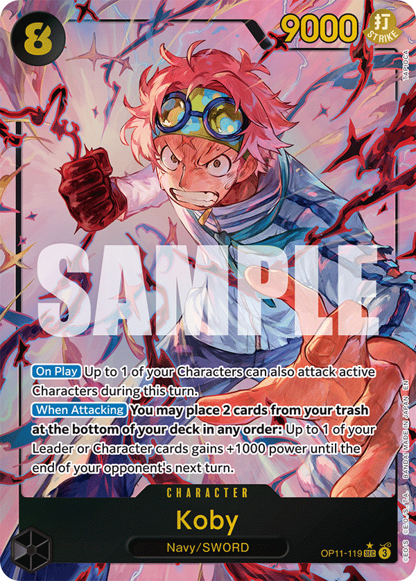 Koby (OP11-119) OP11 Secret Rare (SEC) Alt Art (AA)