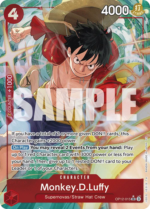 Monkey.D.Luffy (OP12-015) OP12 Alternate Art (AA)