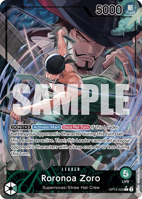 Roronoa Zoro (OP12-020) OP12 Leader Alt Art (AA)