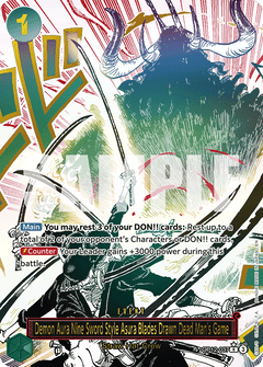 Demon Aura Nine Sword Style Asura Blades Drawn Dead Man's Game (OP12-037) OP12 Event Manga Rare