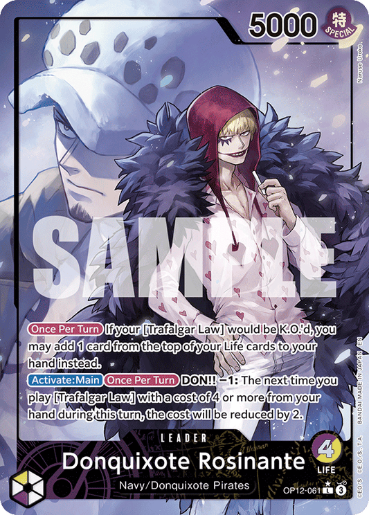 Donquixote Rosinante (Corazon) (OP12-061) OP12 Leader Alt Art (AA)