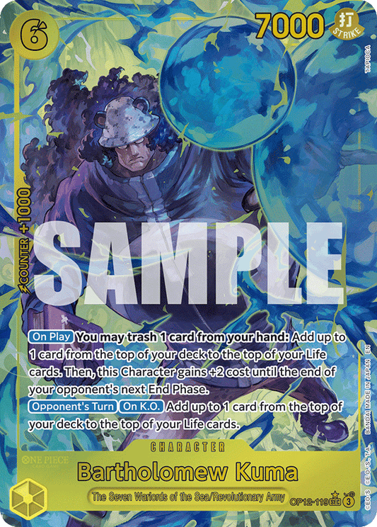 Bartholomew Kuma (OP12-119) OP12 Secret Rare (SEC) Alt Art (AA)