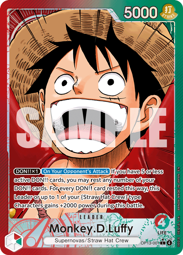 Monkey D. Luffy (OP13-001) OP13 Leader Alt Art (AA)