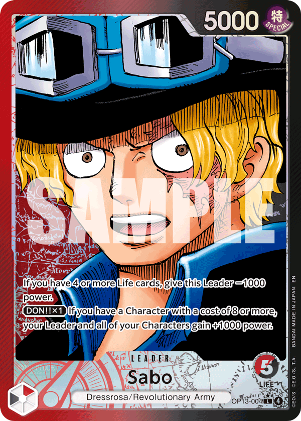 Sabo (OP13-004) OP13 Leader Alt Art (AA)