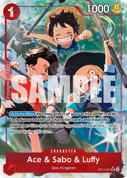 Ace & Sabo & Luffy (OP13-007) OP13 Alternate Art (AA)