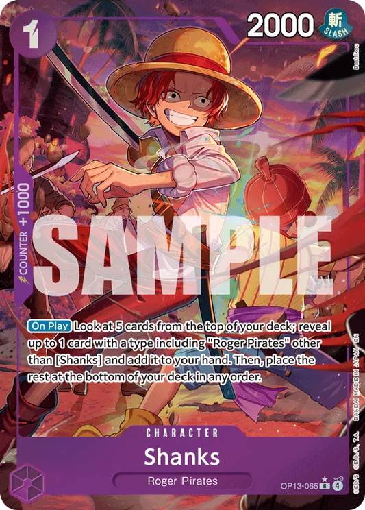 Shanks (OP13-065) OP13 Alternate Art (AA)